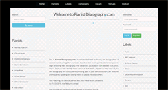 Desktop Screenshot of pianistdiscography.com